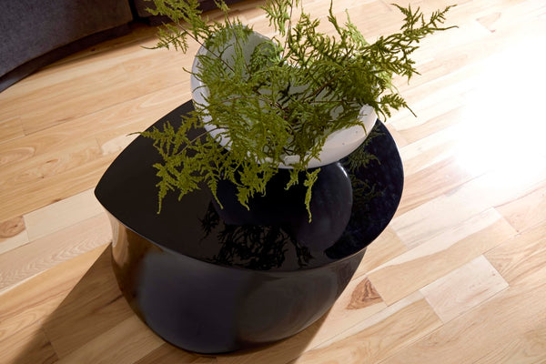 Phillips Collection Mellow Coffee Table - Sleek Gel Coat Black Design With Rounded Edges For Modern Living Spaces Black Resin Ph118443