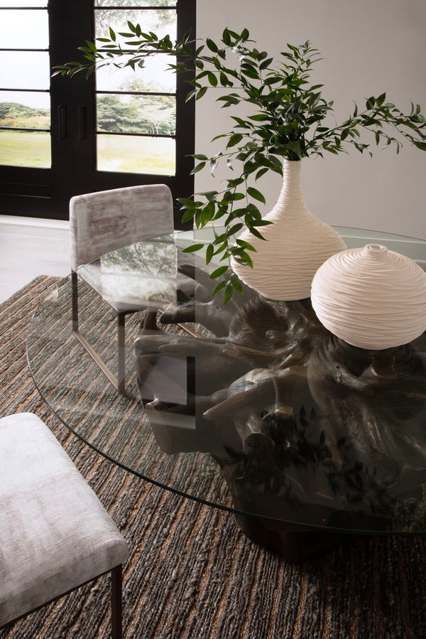 Phillips Collection Waves Sphere Vase - Contemporary Organic Design, Durable Composite, Inspired By Nature's Patterns Off White Resin Composite Ph53125