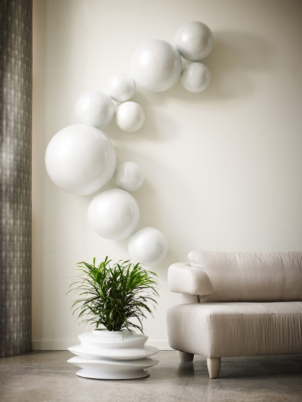Phillips Collection Ball On The Wall Sculptures – Whimsical Decor For Contemporary Spaces | Modern Organic Artistry White Resin Ph60523