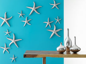 Phillips Collection Starfish, Whimsical Resin Castings For Home Décor – Enchanting Ocean-inspired Art Pieces Silver Resin Ph67530