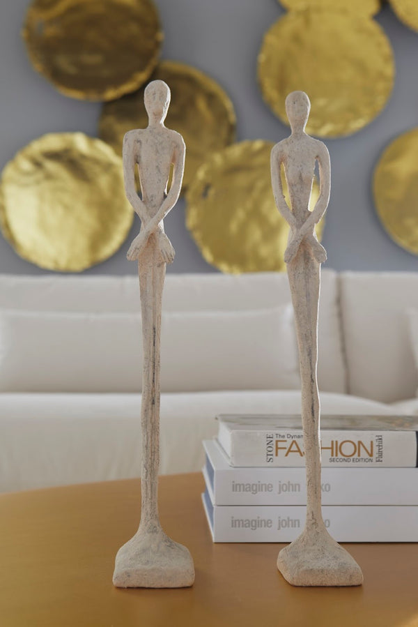 Phillips Collection Lloyd And Lottie Sculpture Set – Extra Small, Modern Resin Art In Roman Stone Finish, Stylish Decor Off White Resin Ph67647