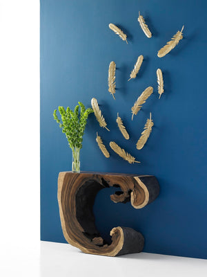 Phillips Collection Feathers Decorative Wall Art Sculptures – Luminous Nature-inspired Design For Modern Interiors Gold Resin Ph67716