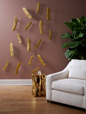 Phillips Collection Feathers Decorative Wall Art Sculptures – Luminous Nature-inspired Design For Modern Interiors Gold Resin Ph67716