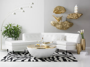 Phillips Collection Boulder Gold Leaf Wall Art - Handcrafted, Luminous Decorative Accent With Organic Modern Appeal Gold Resin Ph67772