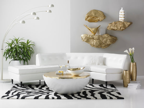 Phillips Collection Boulder Gold Leaf Wall Art - Handcrafted, Luminous Decorative Accent With Organic Modern Appeal Gold Resin Ph67772