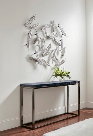 Phillips Collection Feathers Decorative Wall Art Sculptures – Luminous Nature-inspired Design For Modern Interiors Silver Resin Ph79017