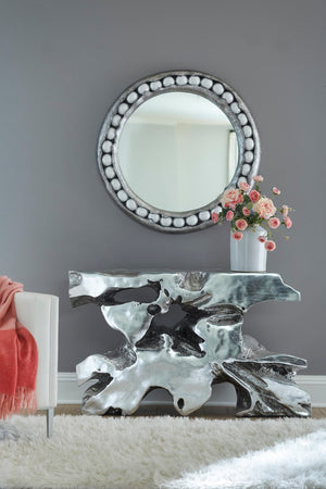 Phillips Collection Venice Freeform Console Table - Chic Modern Design For Contemporary And Coastal Interiors Silver Resin Ph79110