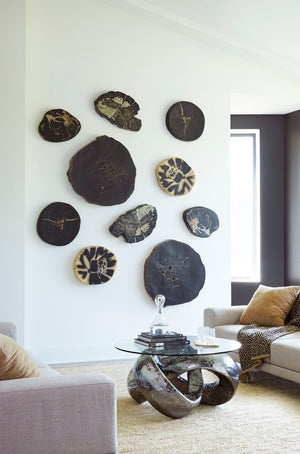 Phillips Collection Cast Petrified Wood Wall Tile - Durable, Nature-inspired Design For Stunning Modern Interiors Brown,Gray Resin Ph94505