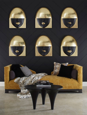 Phillips Collection Fashion Faces Wall Art - Chic Resin Décor Piece With Striking Style To Elevate Your Space Elegantly Black,Gold Resin Ph94744