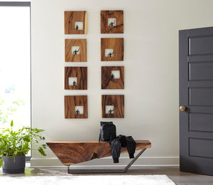 Phillips Collection Atlas Wall Décor - Whimsical Leaning Figure Art In Bronze Finish For Modern And Farmhouse Interiors Brown Wood ,Chamcha Wood Th101650