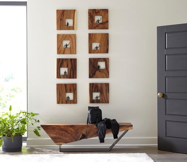 Phillips Collection Atlas Wall Décor - Whimsical Leaning Figure Art In Bronze Finish For Modern And Farmhouse Interiors Brown Wood ,Chamcha Wood Th101653