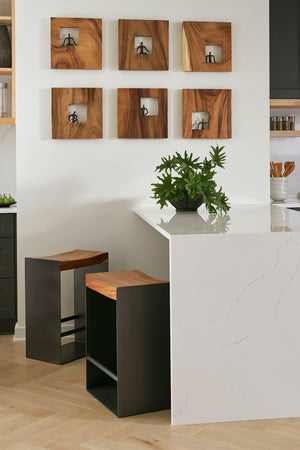 Phillips Collection Atlas Wall Décor - Whimsical Leaning Figure Art In Bronze Finish For Modern And Farmhouse Interiors Brown Wood ,Chamcha Wood Th101654