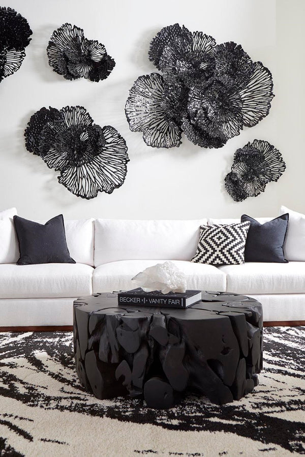 Phillips Collection Flower Wall Art - Intricate Floral Design For Stunning Home Décor, Perfect For Any Space Black Metal Th107120