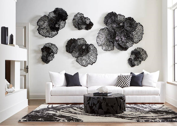 Phillips Collection Flower Wall Art - Intricate Floral Design For Stunning Home Décor, Perfect For Any Space Black Metal Th107120