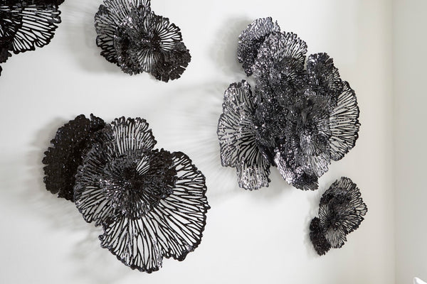 Phillips Collection Flower Wall Art - Intricate Floral Design For Stunning Home Décor, Perfect For Any Space Black Metal Th108320