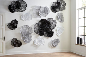 Phillips Collection Flower Wall Art - Intricate Floral Design For Stunning Home Décor, Perfect For Any Space Black Metal Th108320