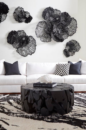 Phillips Collection Flower Wall Art - Intricate Floral Design For Stunning Home Décor, Perfect For Any Space Black Metal Th108320