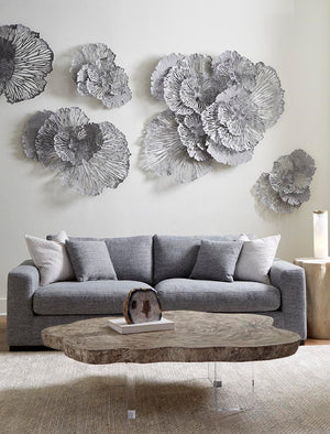 Phillips Collection Flower Wall Art - Intricate Floral Design For Stunning Home Décor, Perfect For Any Space Gray Metal Th108321