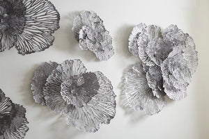Phillips Collection Flower Wall Art - Intricate Floral Design For Stunning Home Décor, Perfect For Any Space Gray Metal Th108322