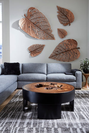 Phillips Collection Birch Leaf Wall Art - Exquisite Copper Design For Elegant Home Décor With Depth And Texture Amber Metal Th108529