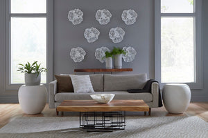 Phillips Collection Flower Wall Art - Intricate Floral Design For Stunning Home Décor, Perfect For Any Space White Metal Th109685