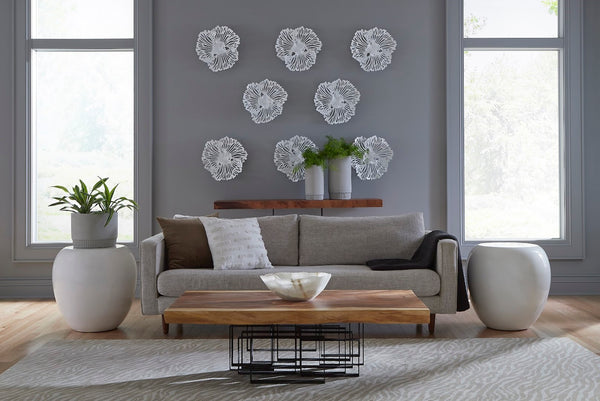 Phillips Collection Flower Wall Art - Intricate Floral Design For Stunning Home Décor, Perfect For Any Space White Metal Th109685