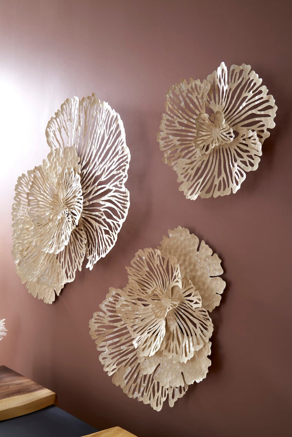 Phillips Collection Flower Wall Art - Intricate Floral Design For Stunning Home Décor, Perfect For Any Space Off White Metal Th109686
