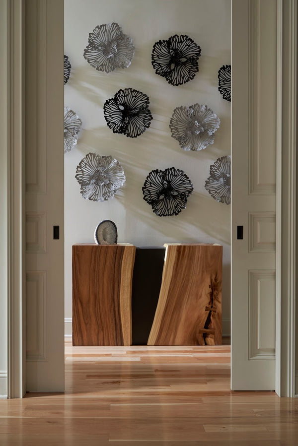 Phillips Collection Flower Wall Art - Intricate Floral Design For Stunning Home Décor, Perfect For Any Space Black Metal Th109690