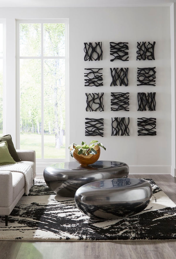 Phillips Collection Vine Wall Tile – Handcrafted Natural Artistry From Renewable Resources To Enhance Your Home Décor Black Wood Th112230