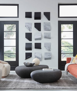 Phillips Collection Pages Wall Tiles - Hand-sculpted Metal Art For A Dynamic And Textured Modern Wall Display Black Metal ,Iron Th112233