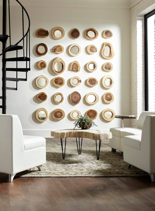 Phillips Collection Chuleta Mirror – Unique Chamcha Wood Design, Sculptural Organic Accent For Modern Interiors Brown Wood ,Chamcha Wood Th59565