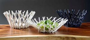 Phillips Collection Stick Bowl - Eco-friendly Artisan Design With Modern Organic Aesthetic For Stylish Home Decor Black Wood Th72026