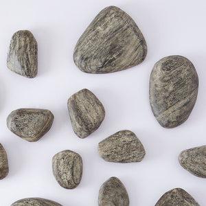 Phillips Collection River Stone Wall Tile - Nature-inspired Decorative Piece For Stunning Modern Interiors And Spaces Gray Wood Th96031