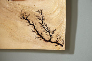 Phillips Collection Lightning Wall Tile - Unique Chamcha Wood Art With Natural Veining For Contemporary Spaces Brown Wood ,Chamcha Wood Th97693