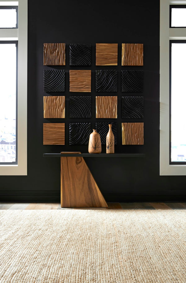 Phillips Collection Lightning Urn Vase - Stunning Artisanal Design With Unique Fractal Patterns For Modern Interiors Brown Wood ,Mango Th97705