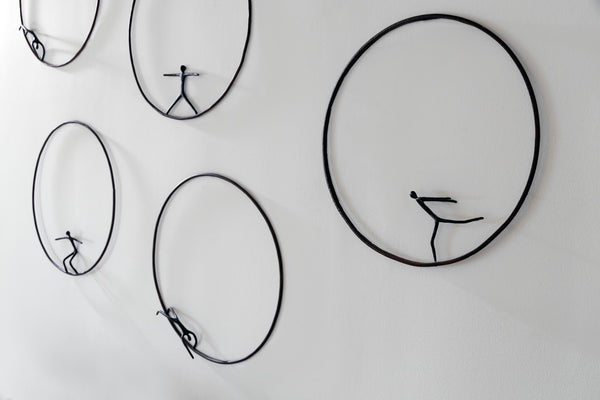 Phillips Collection Olympic Dismount Figure Sculpture - Modern Metal Wall Art For Contemporary And Farmhouse Interiors Brown,White Metal Th99504