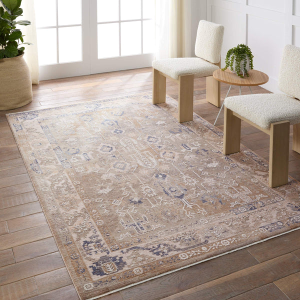 Jaipur Living Jaipur Living Estelle Tree of Life Oushak Runner Rug Neutral Vintage Hallway Accent 3' x 10' RUG158431