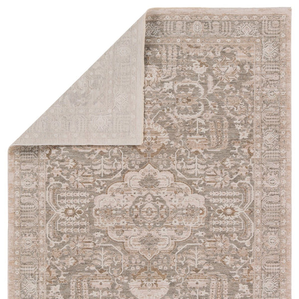 Jaipur Living Lilit Acair Lil02 Powerloomed Machinemade 85% Polyester 15% Polypropylene Traditional Medallion Indoor Rug Green, Gray 85% Polyester 15% Polypropylene Rug158435