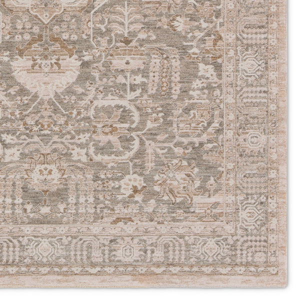 Jaipur Living Lilit Acair Lil02 Powerloomed Machinemade 85% Polyester 15% Polypropylene Traditional Medallion Indoor Rug Green, Gray 85% Polyester 15% Polypropylene Rug158435