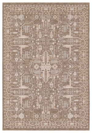 Jaipur Living Lilit Lechmere Lil03 Powerloomed Machinemade 90% Polyester 10% Polypropylene Traditional Medallion Indoor Rug Tan, Cream 90% Polyester 10% Polypropylene Rug158442