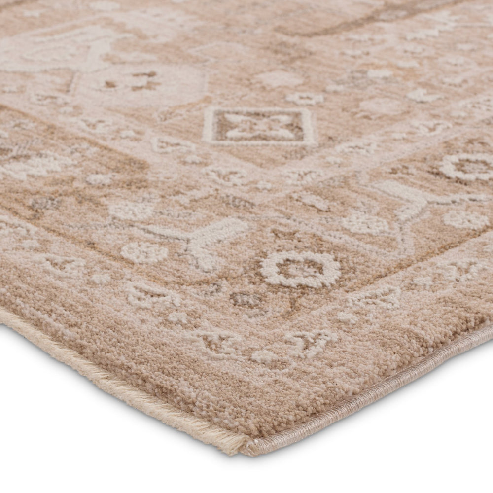 Jaipur Living Lilit Lechmere Lil04 Powerloomed Machinemade 90% Polyester 10% Polypropylene Traditional Medallion Indoor Rug Tan, Cream 90% Polyester 10% Polypropylene Rug158443