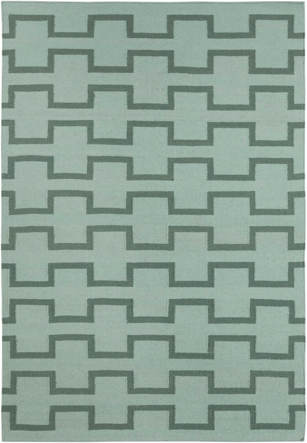 Chandra Rugs Hand-woven Reversible Wool/Cotton Rug - Luxurious Flatweave Design For Stylish Home Decor Upgrades Blue,Green Wool Lim25701-35