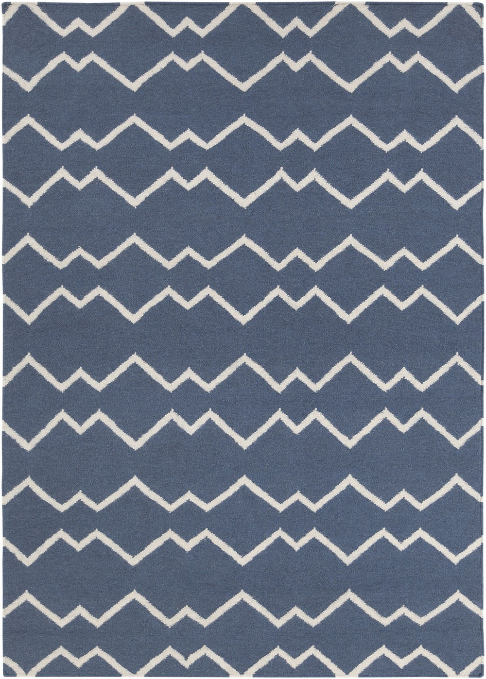 Chandra Rugs Hand-woven Flatweave Reversible Wool/Cotton Rug - Elegant Artisan Craftsmanship For Any Room Decor Blue,White Wool Lim25704-35