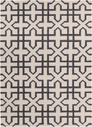 Chandra Rugs Hand-woven Reversible Wool/Cotton Flatweave Rug – Elevate Your Space With Artistry & Durability! White,Grey,Black Wool Lim25740-35
