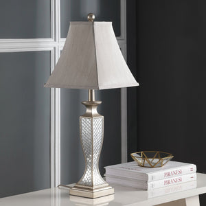 Safavieh KAILEY, Elegant 28-Inch Silver Glass Table Lamp Set of 2 – Perfect for Chic Home Decor & Lighting LIT4002A-SET2