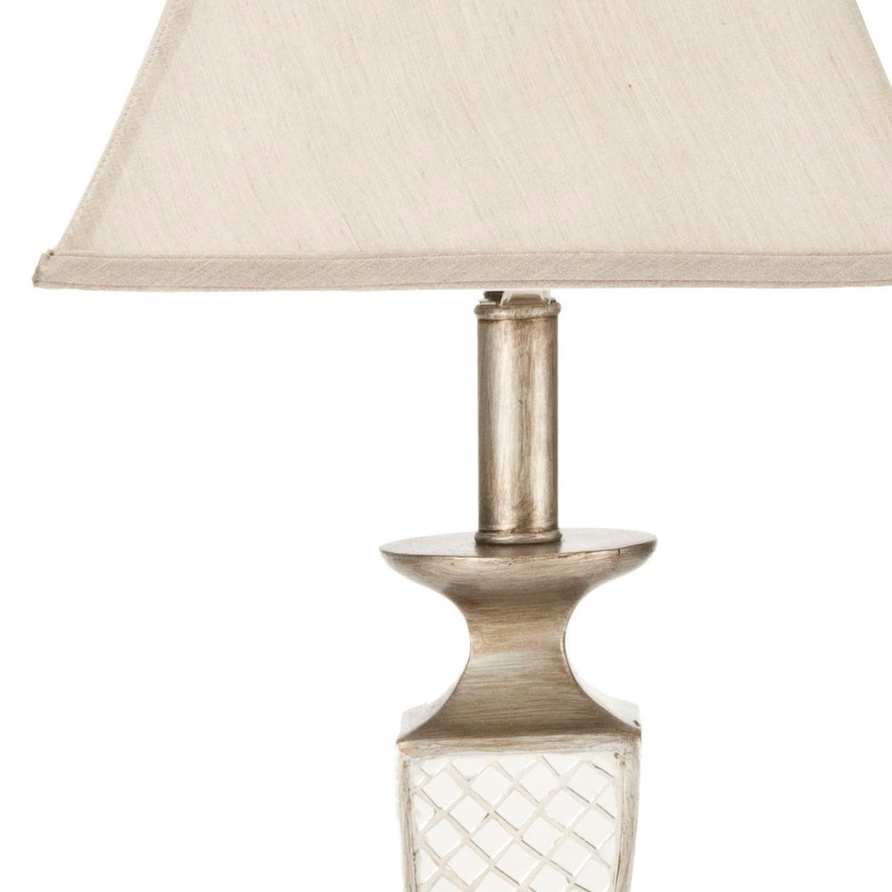 Safavieh KAILEY, Elegant 28-Inch Silver Glass Table Lamp Set of 2 – Perfect for Chic Home Decor & Lighting LIT4002A-SET2
