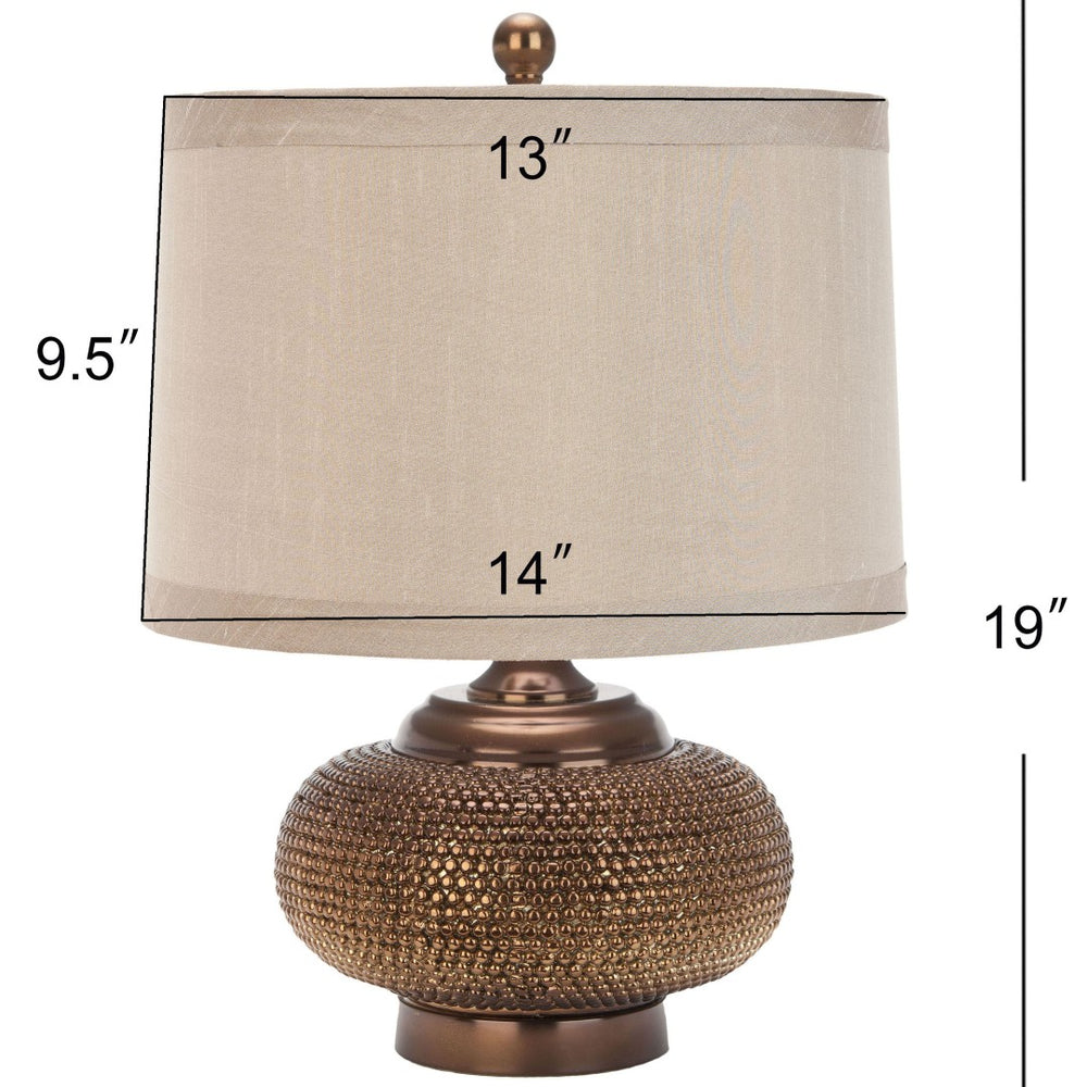 Safavieh ALEXIS Gold Bead Lamp - Elegant Artisanal Lighting for Modern & Traditional Spaces, 14" x 19" Size LIT4016A-SET2