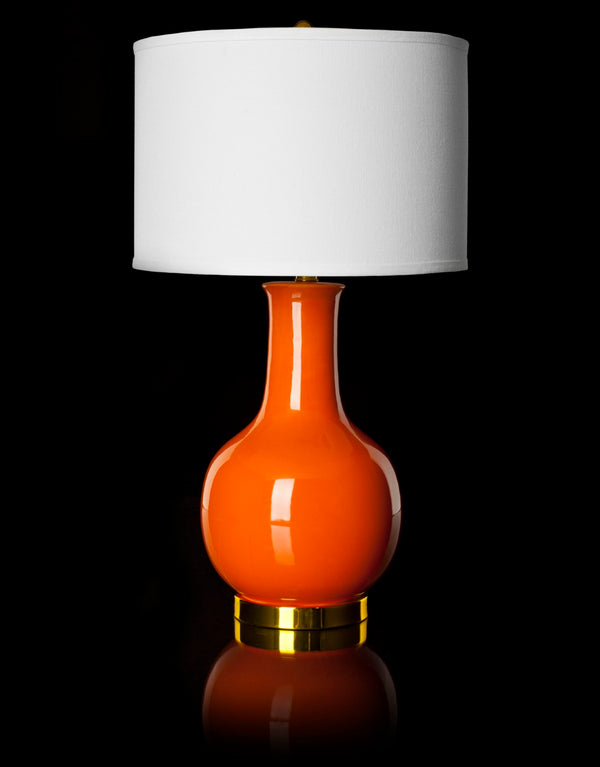 Safavieh PARIS, 27.5 INCH CERAMIC TABLE LAMP - Timeless Elegance for Your Home with Warm Ambient Illumination Orange LIT4024B