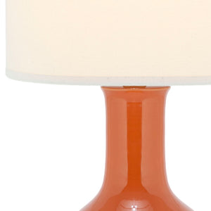 Safavieh PARIS, 27.5 INCH CERAMIC TABLE LAMP - Timeless Elegance for Your Home with Warm Ambient Illumination Orange LIT4024B
