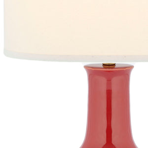 Safavieh PARIS, 27.5 INCH CERAMIC TABLE LAMP - Timeless Elegance for Your Home with Warm Ambient Illumination Red LIT4024C